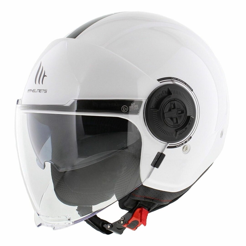 Kask motocyklowy otwarty MT Viale SV S biały połysk