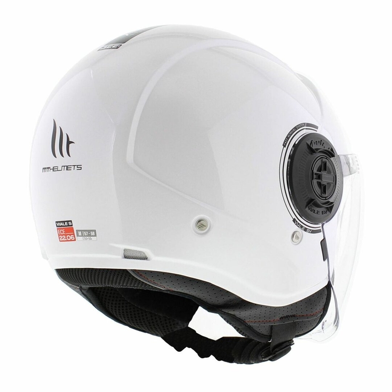 Kask motocyklowy otwarty MT Viale SV S biały połysk