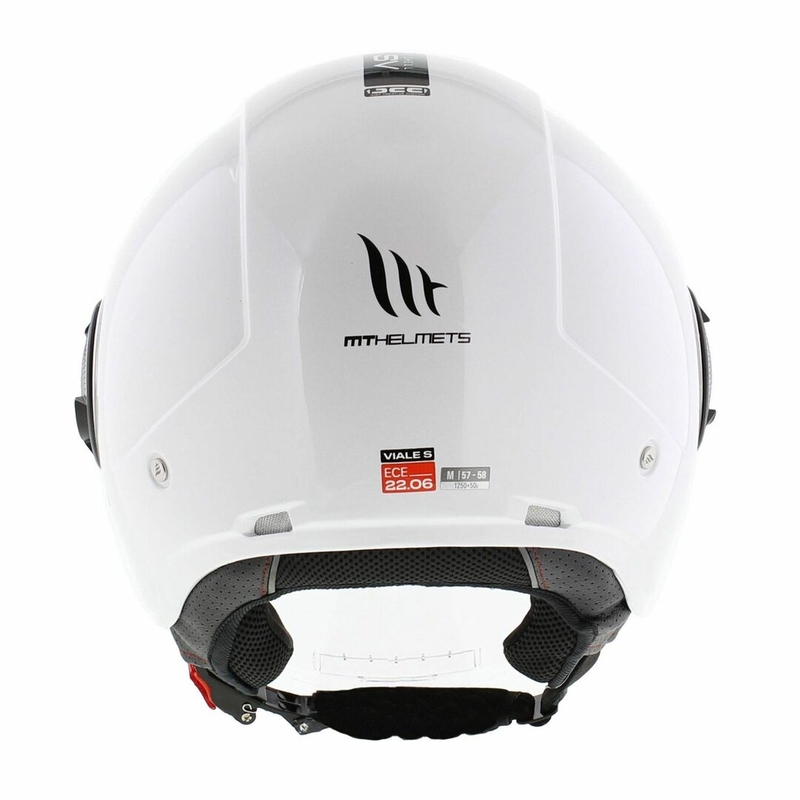 Kask motocyklowy otwarty MT Viale SV S biały połysk