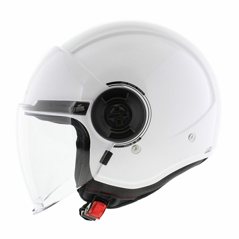 Kask motocyklowy otwarty MT Viale SV S biały połysk