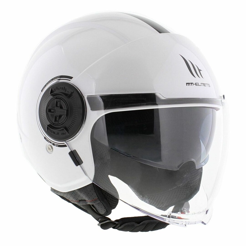 Kask motocyklowy otwarty MT Viale SV S biały połysk