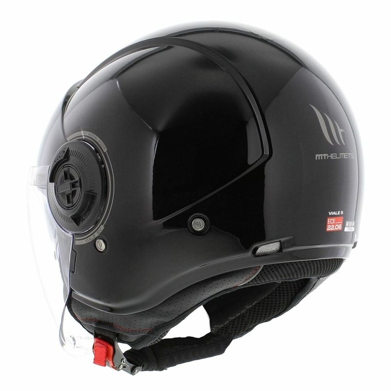 Kask motocyklowy otwarty MT Viale SV S błyszczący czarny