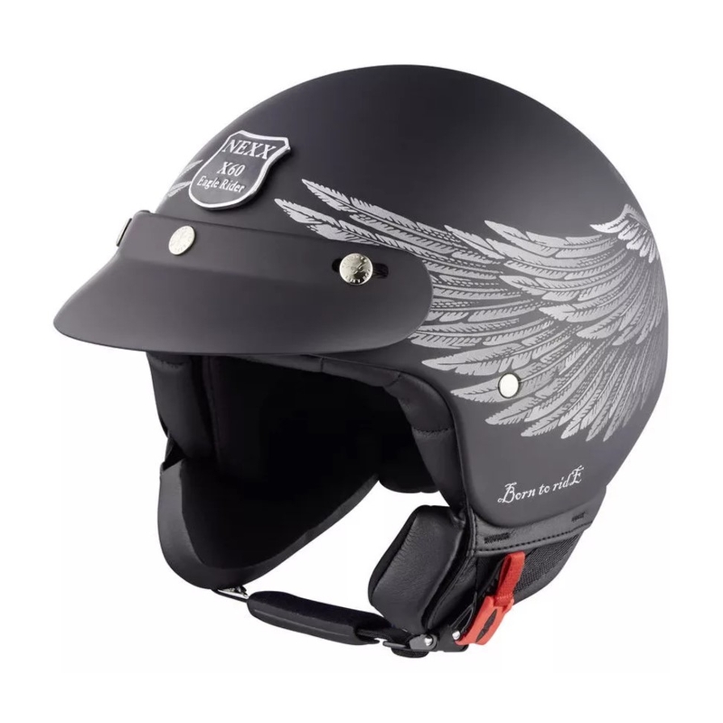 Otwarty kask motocyklowy Nexx X.60 Eagle Rider czarno-srebrny