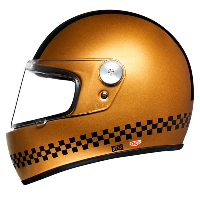 Kask motocyklowy NEXX X.G100R Finish Line Integral złoty wyprzedaż