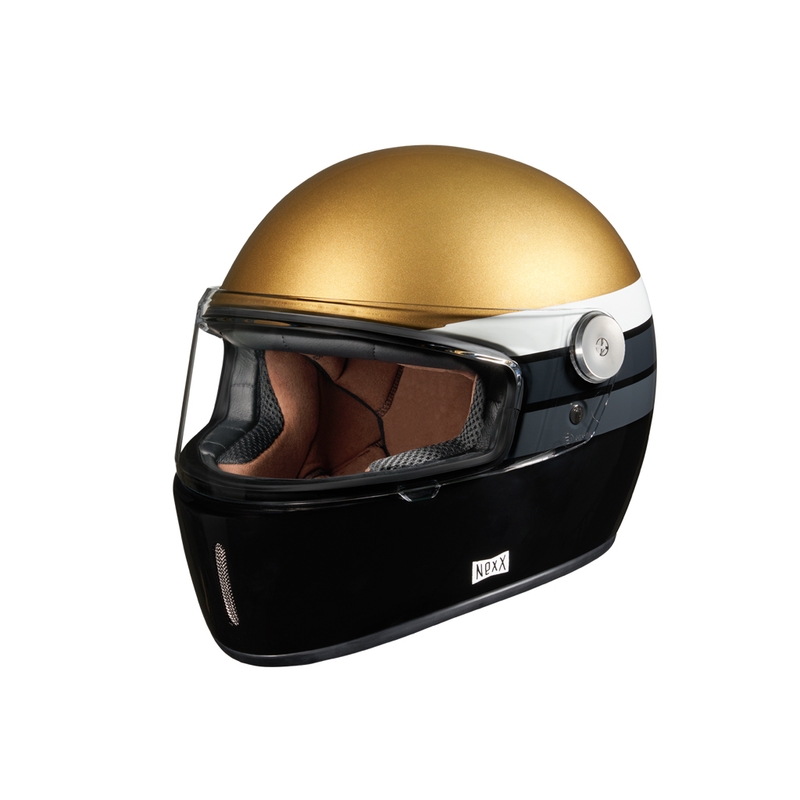 Kask motocyklowy integralny NEXX X.G100R Gallon złoto-czarny wyprzedaż