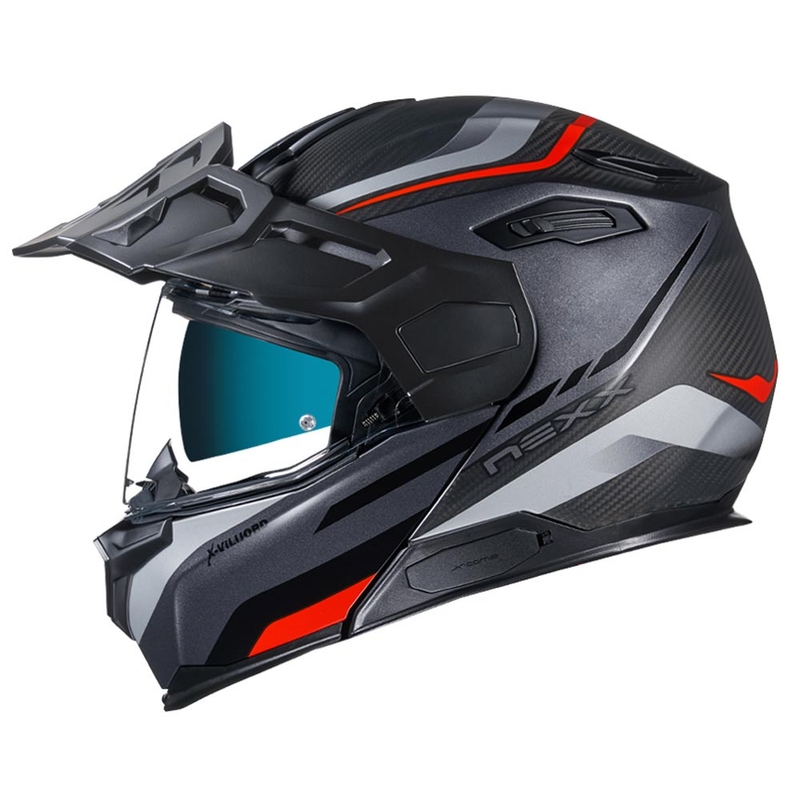Kask ochronny NEXX X.Vilijord Hiker szaro-czerwony wyprzedaż