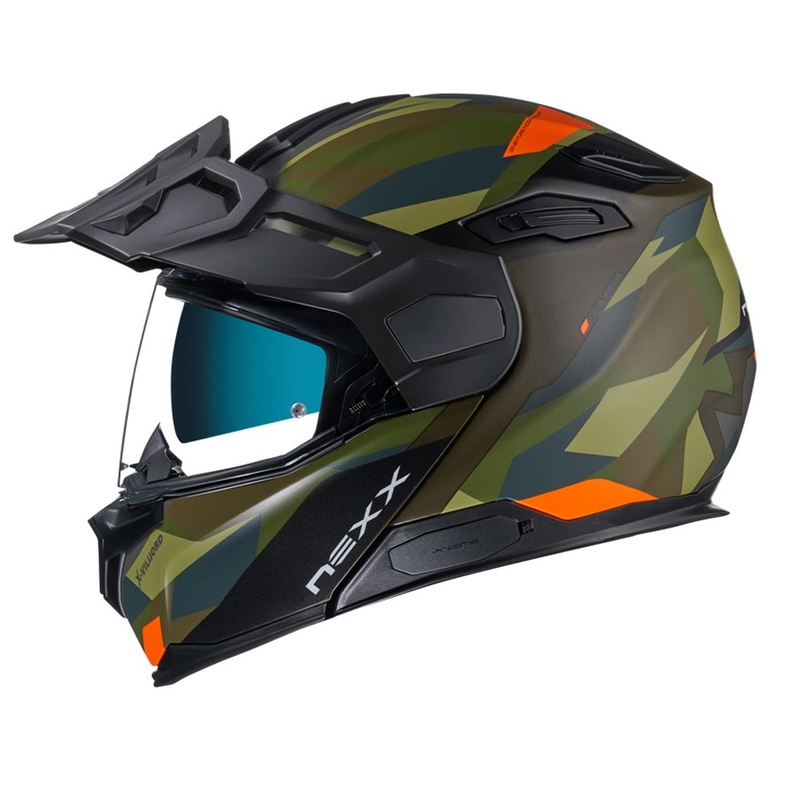 Kask ochronny NEXX X.Vilijord Taiga zielono-pomarańczowy wyprzedaż