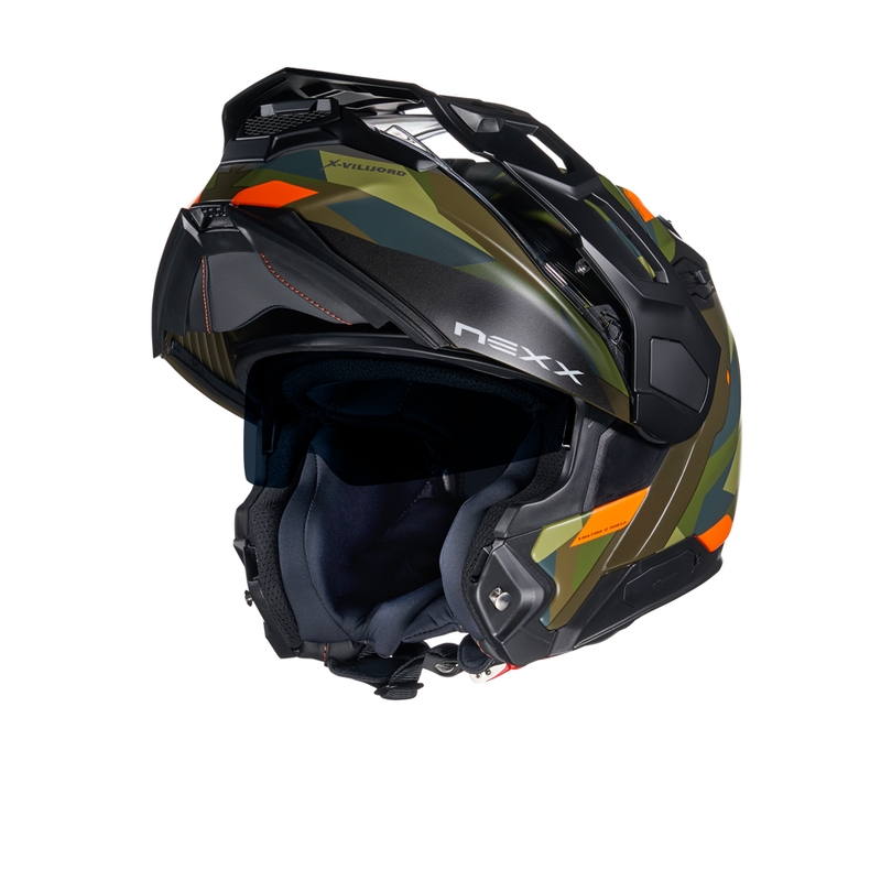 Kask ochronny NEXX X.Vilijord Taiga zielono-pomarańczowy wyprzedaż