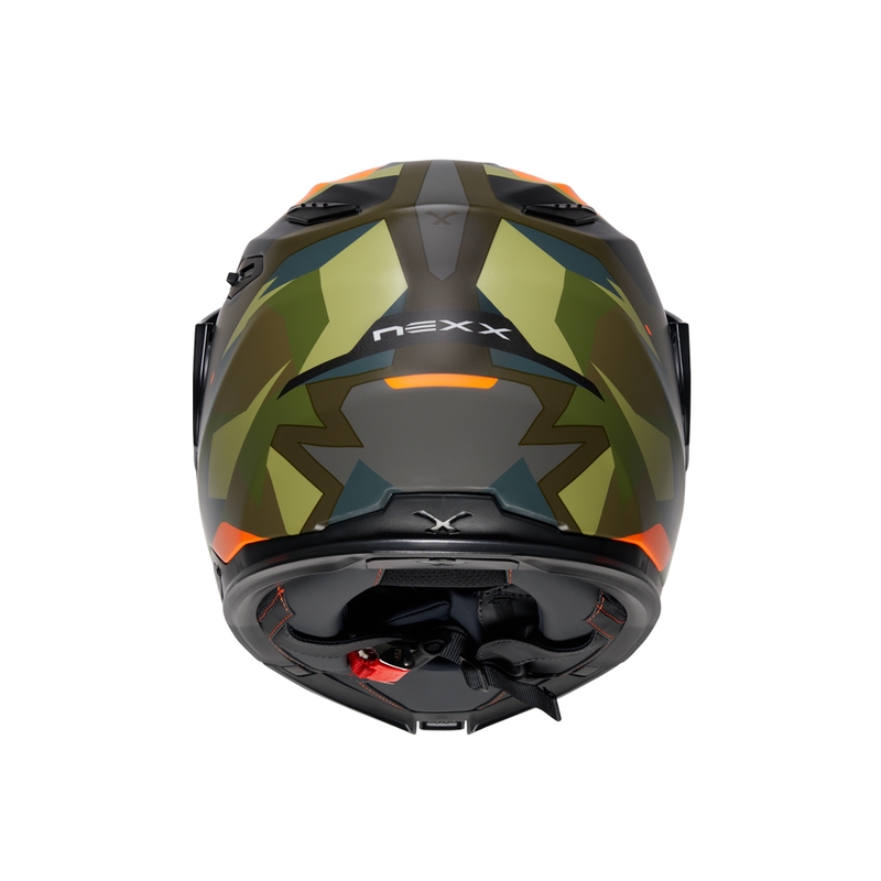 Kask ochronny NEXX X.Vilijord Taiga zielono-pomarańczowy wyprzedaż