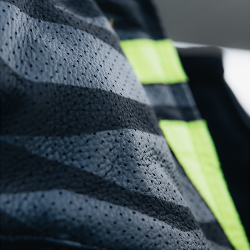 Rebelhorn Vandal Black-Fluo Yellow Leather Motorcycle Jacket wyprzedaż