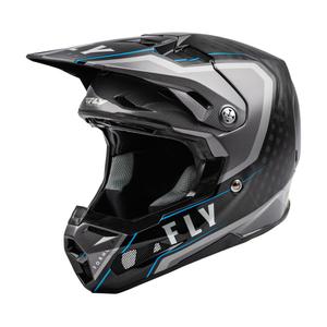 Kask motocrossowy FLY Racing Formula Axon czarno-szaro-niebieski