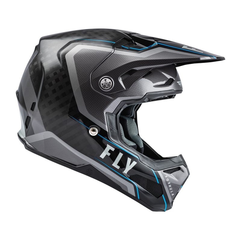 Kask motocrossowy FLY Racing Formula Axon czarno-szaro-niebieski