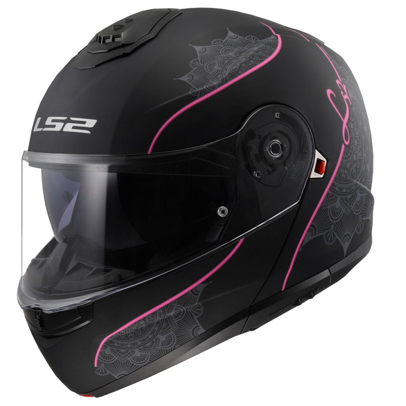 Kask składany LS2 FF908 Strobe II Lux czarno-różowy