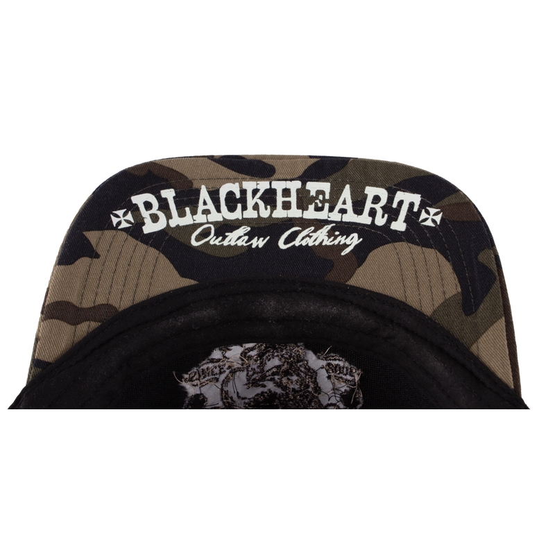 Czapka z daszkiem Black Heart Devil Skull Camo