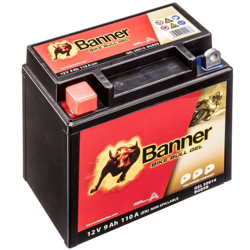 Akumulator żelowy Banner Bike Bull Gel 12V, YB9-B, 9AH, 90A