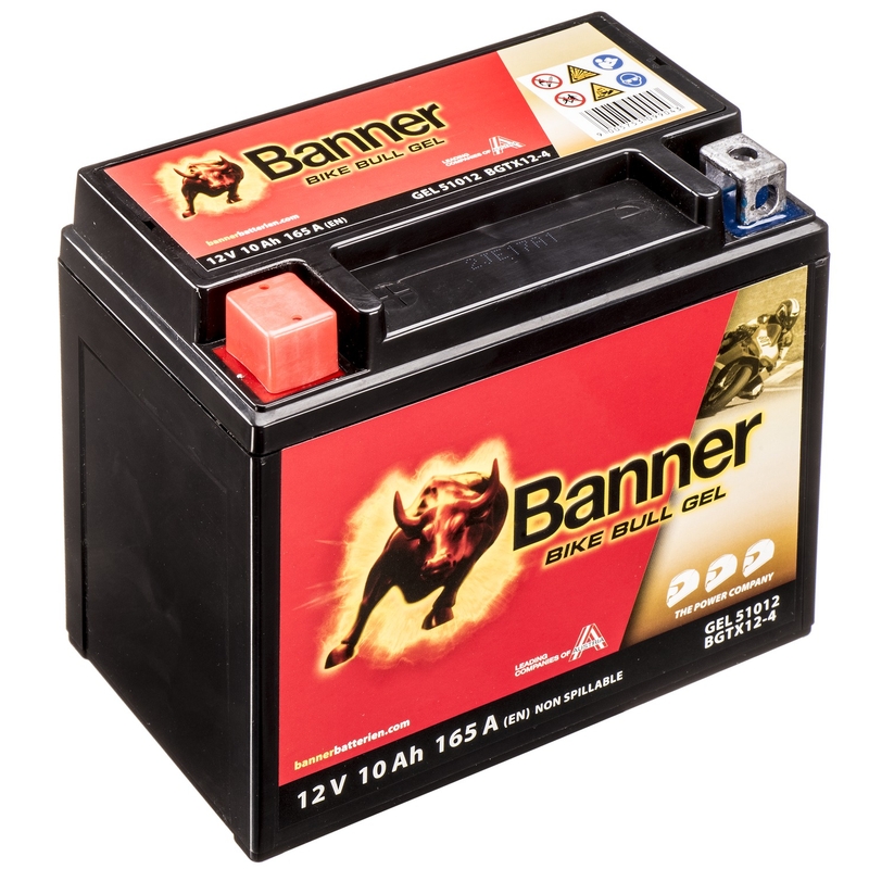 Akumulator żelowy Banner Bike Bull Gel 12V, YTX12-BS, 10AH, 160A
