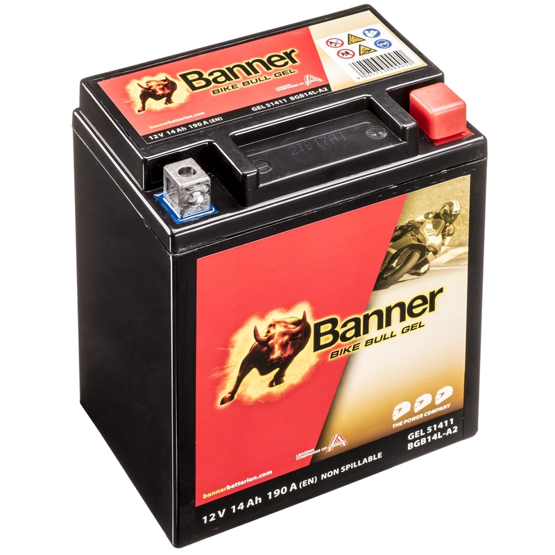 Akumulator żelowy Banner Bike Bull Gel 12V, YTX14AHL-BS/YB14L-A2, 14AH, 185A