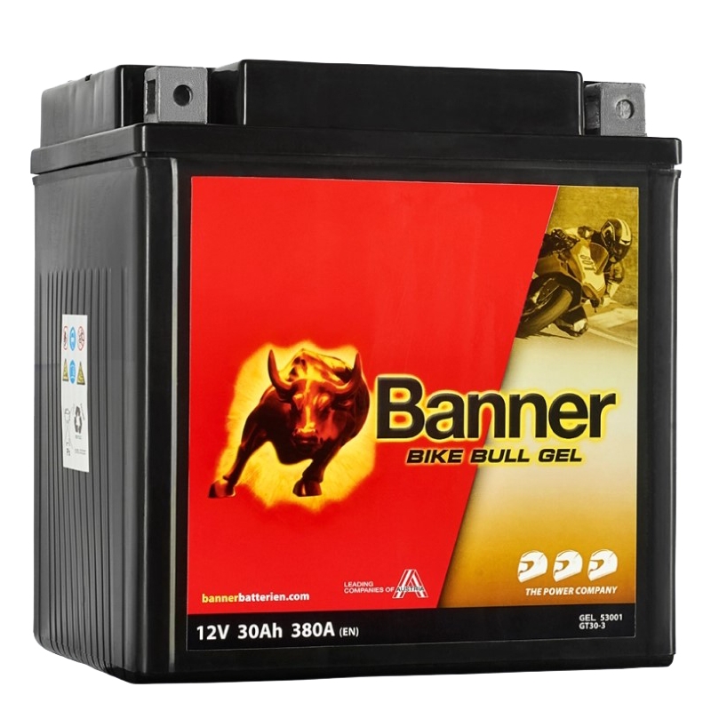 Akumulator żelowy Banner Bike Bull Gel 12V, YIX30L-BS, 30AH, 380A