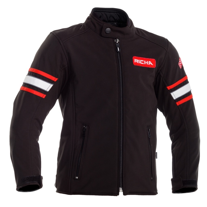 Dziecięca kurtka motocyklowa RICHA Toulon 2 Softshell Black-Red wyprzedaż