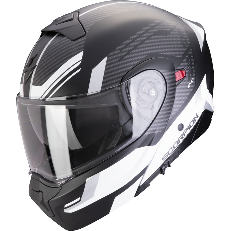 Kask motocyklowy składany Scorpion EXO-930 EVO Sikon czarno-srebrno-biały wyprzedaż