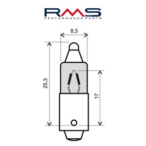 Bulb RMS 246510025 12V 23W, 180°