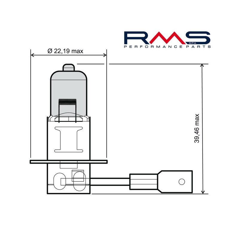 Bulb RMS 12V 55W, H3 white