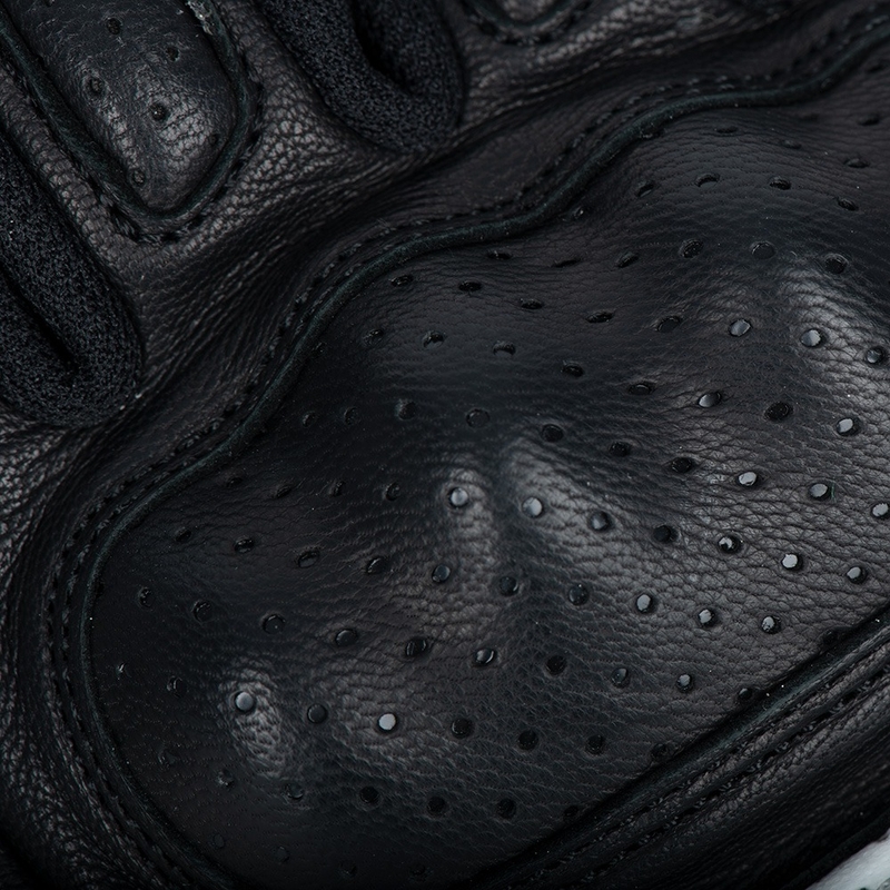 Damskie czarno-białe rękawice motocyklowe Oxford RP-6S