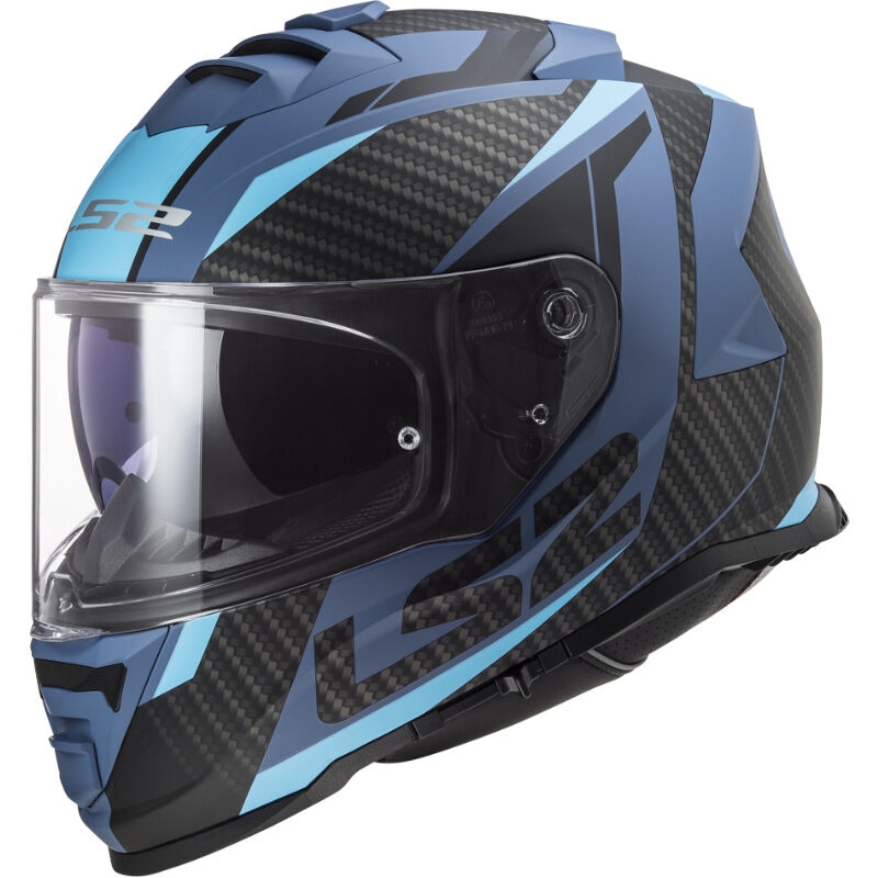 Kask motocyklowy integralny LS2 FF800 Storm II Racer czarno-niebieski