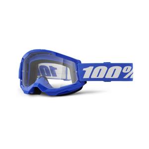 Gogle motocrossowe 100% STRATA 2 Nowe niebieskie (przezroczyste pleksi)