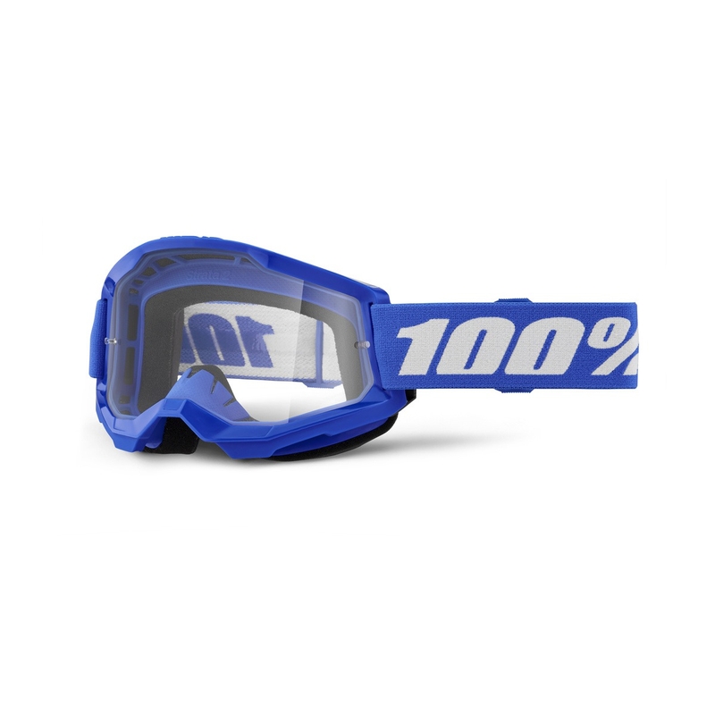 Gogle motocrossowe 100% STRATA 2 New Blue (przezroczysta pleksiglas)