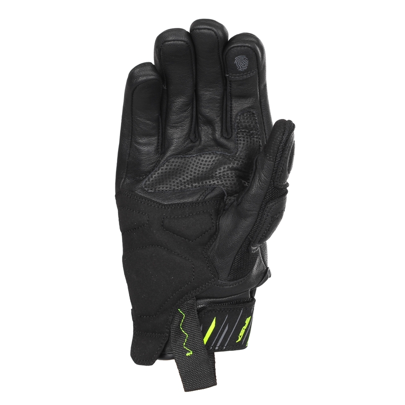Rękawice motocyklowe RSA Sprint czarno-fluo żółte