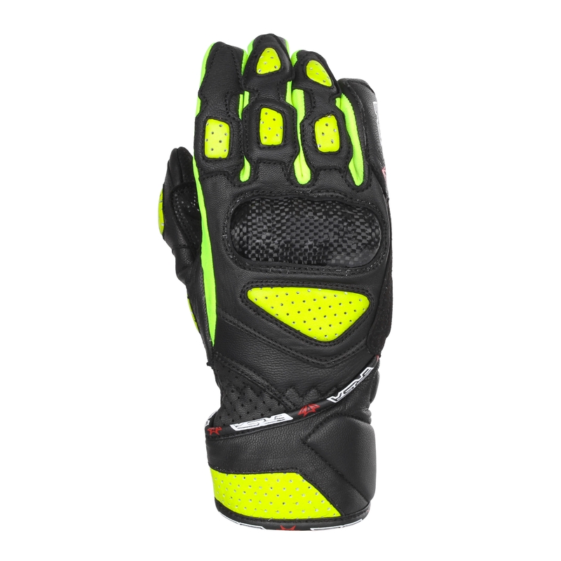 Damskie rękawice motocyklowe RSA RX2 black-fluo yellow