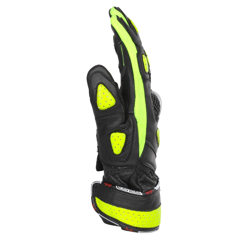 Damskie rękawice motocyklowe RSA RX2 black-fluo yellow