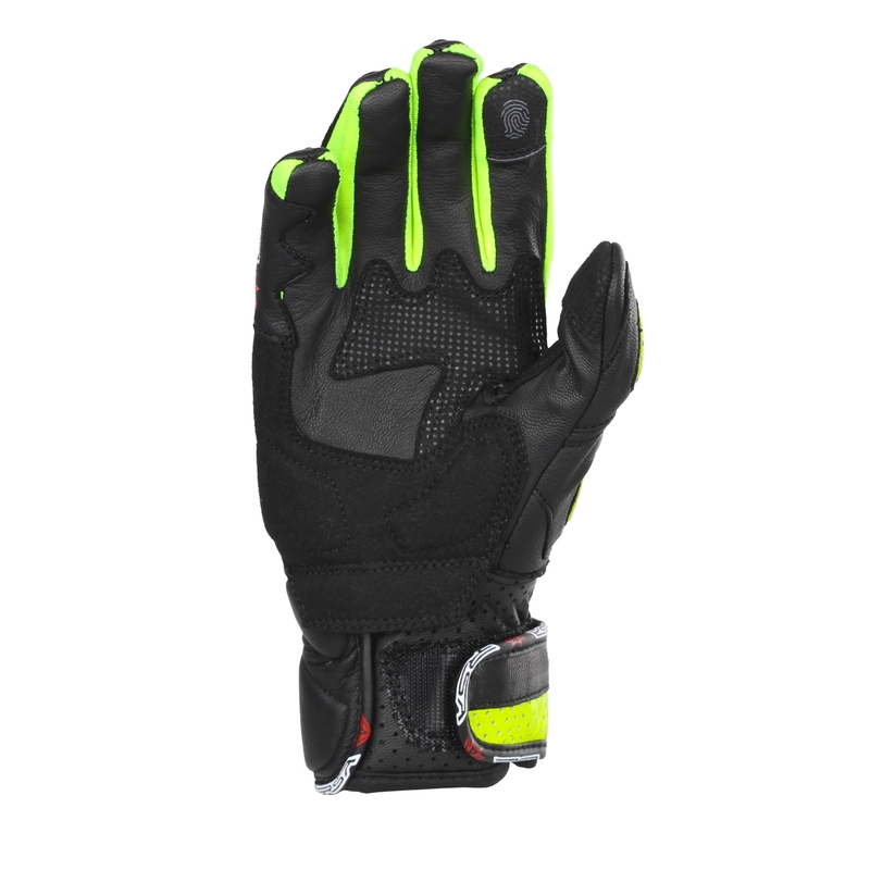 Damskie rękawice motocyklowe RSA RX2 black-fluo yellow