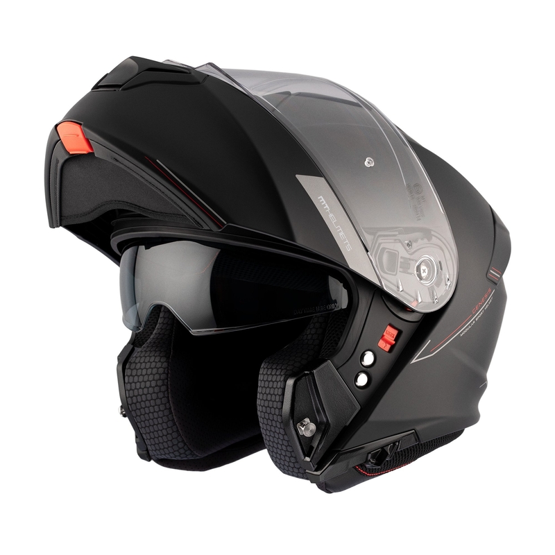 Kask motocyklowy MT Genesis SV Solid A1 czarny matowy flip-up
