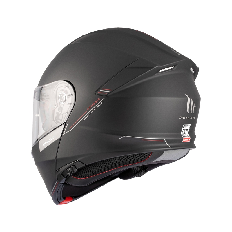 Kask motocyklowy MT Genesis SV Solid A1 czarny matowy flip-up