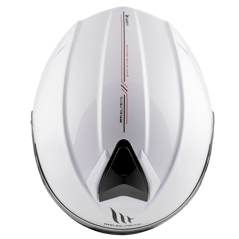 Kask motocyklowy MT Genesis SV Solid A0 biały połysk