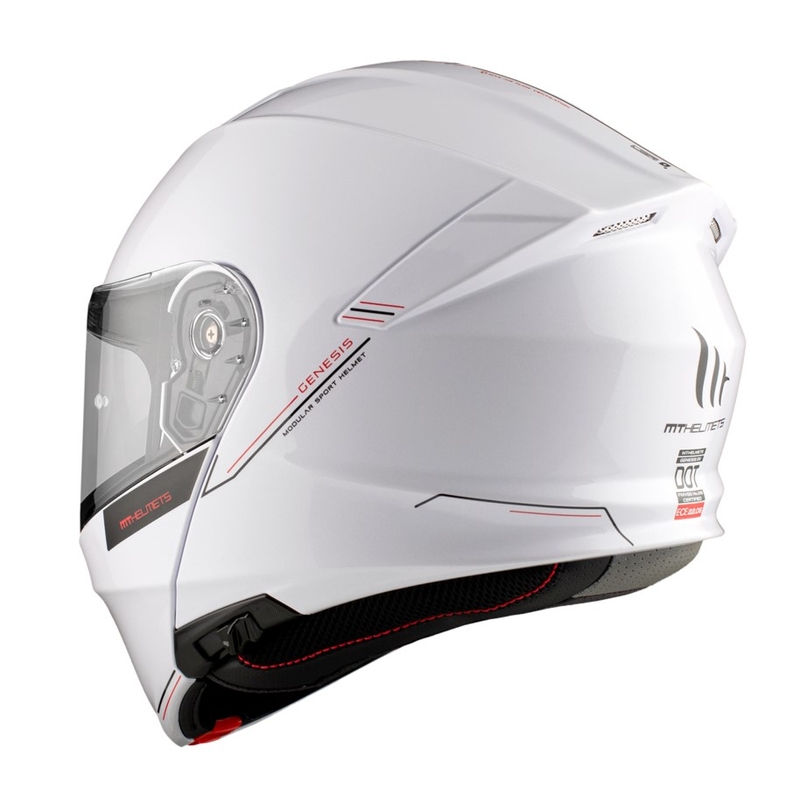 Kask motocyklowy MT Genesis SV Solid A0 biały połysk