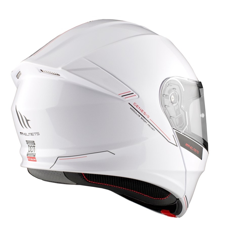 Kask motocyklowy MT Genesis SV Solid A0 biały połysk
