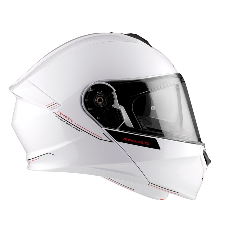 Kask motocyklowy MT Genesis SV Solid A0 biały połysk