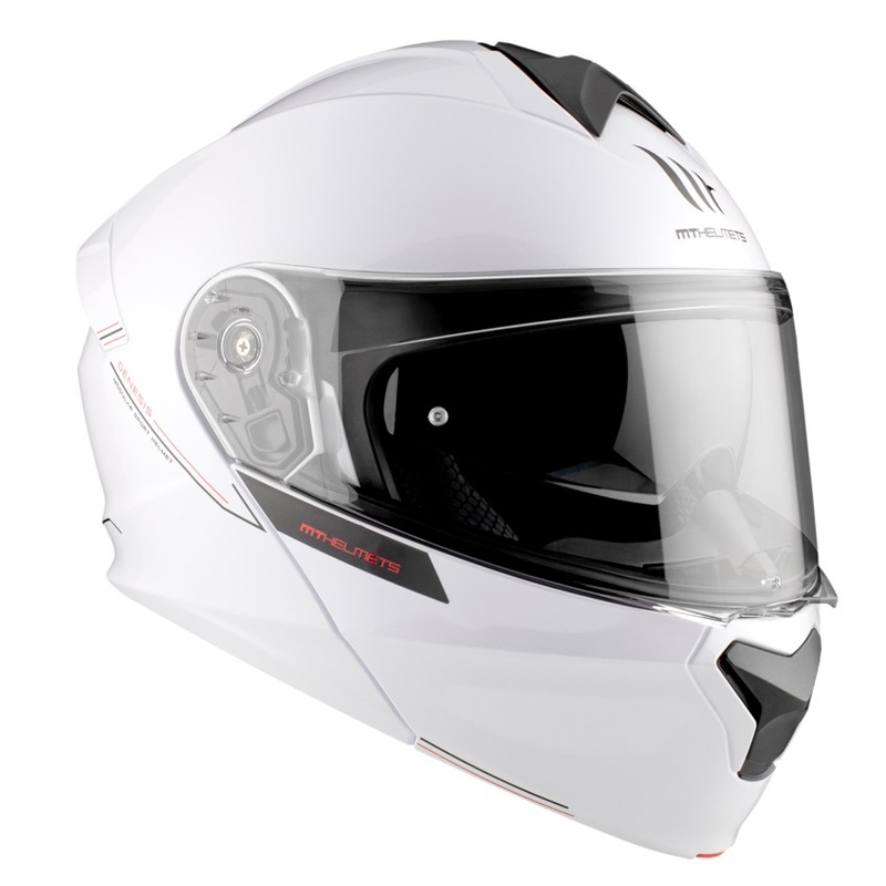 Kask motocyklowy MT Genesis SV Solid A0 biały połysk