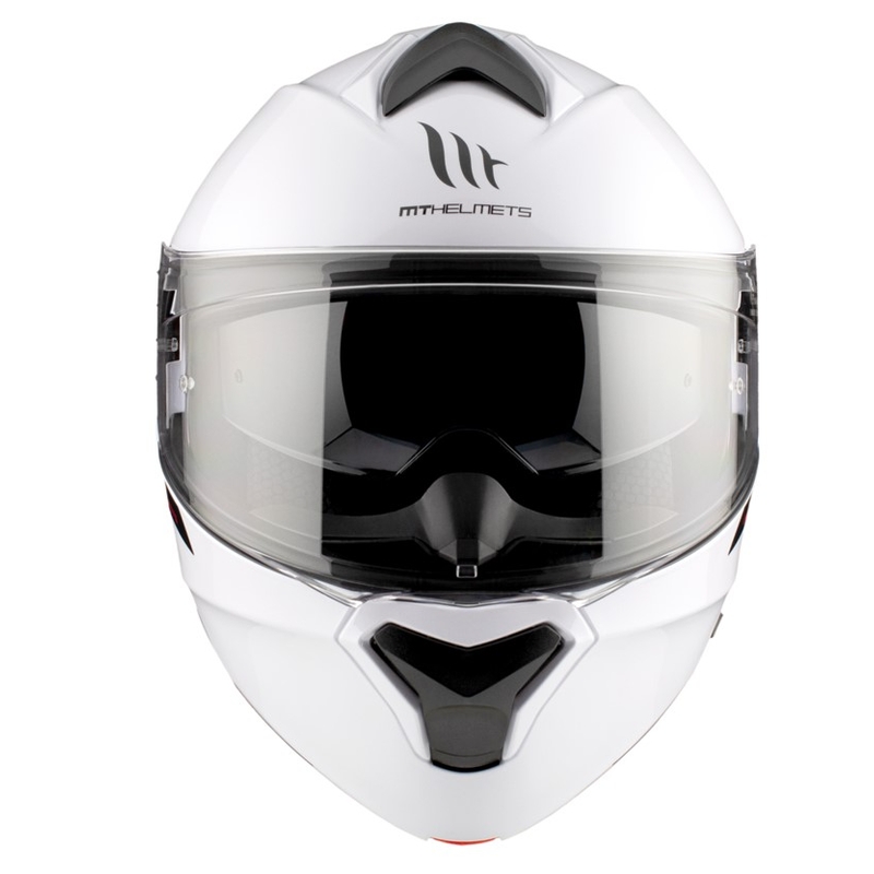 Kask motocyklowy MT Genesis SV Solid A0 biały połysk