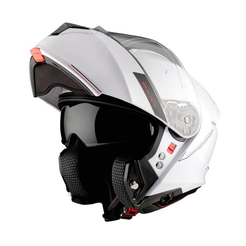 Kask motocyklowy MT Genesis SV Solid A0 biały połysk