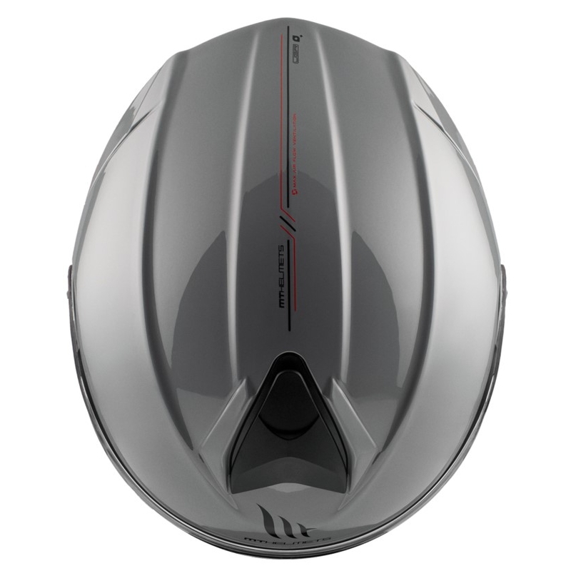 Kask motocyklowy typu flip-up MT Genesis SV Solid A12 połyskujący szary
