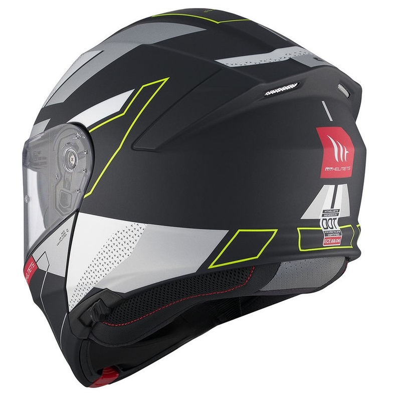Kask motocyklowy MT Genesis SV Talo B2 czarno-szaro-żółty matowy flip-up wyprzedaż