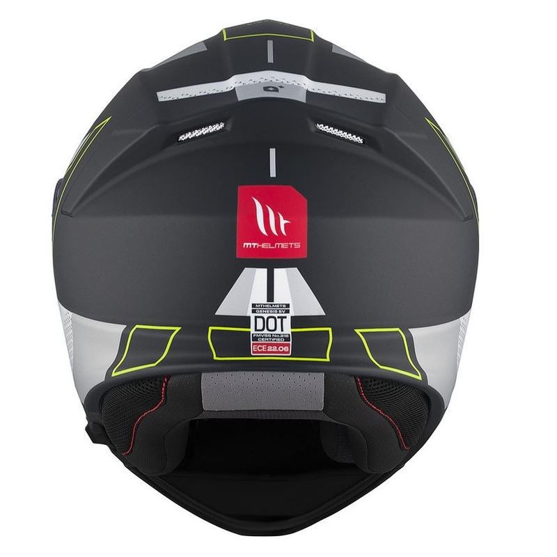 Kask motocyklowy MT Genesis SV Talo B2 czarno-szaro-żółty matowy flip-up wyprzedaż
