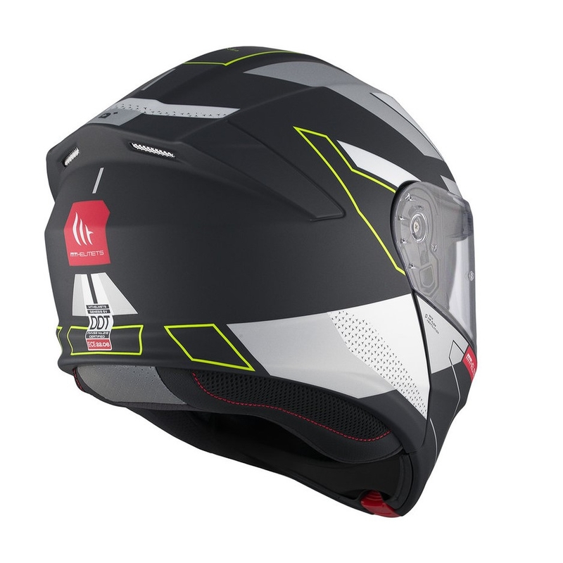 Kask motocyklowy MT Genesis SV Talo B2 czarno-szaro-żółty matowy flip-up wyprzedaż