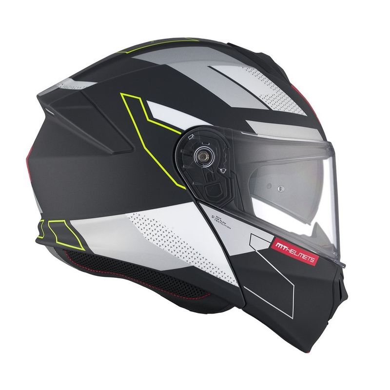 Kask motocyklowy MT Genesis SV Talo B2 czarno-szaro-żółty matowy flip-up wyprzedaż