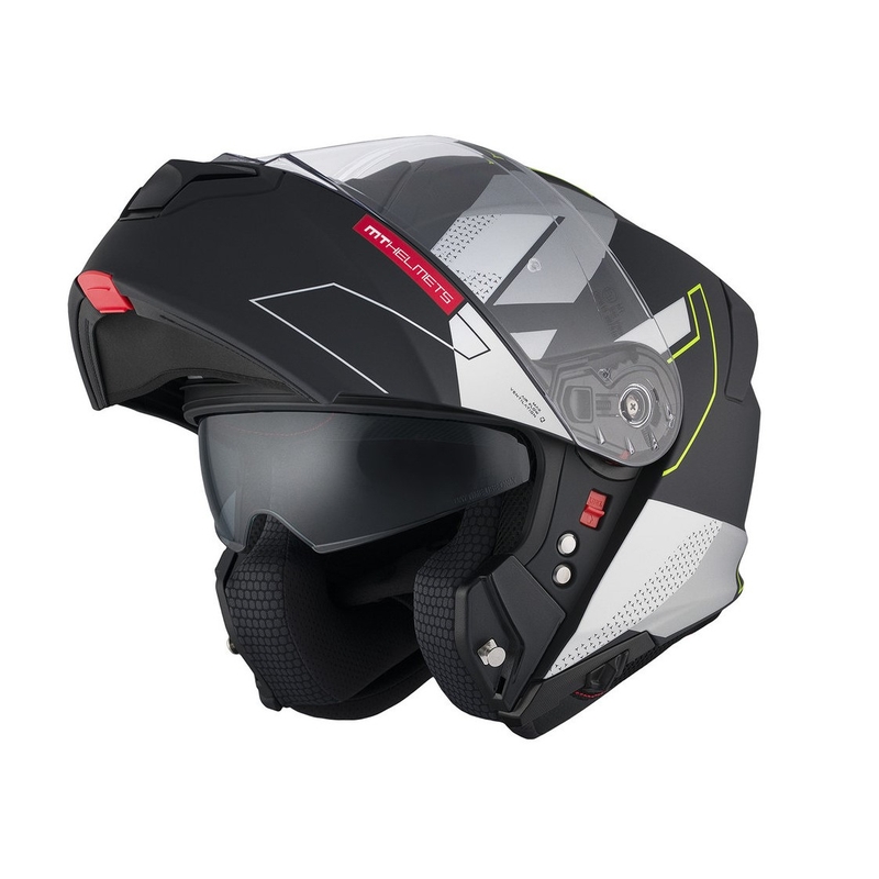 Kask motocyklowy MT Genesis SV Talo B2 czarno-szaro-żółty matowy flip-up wyprzedaż