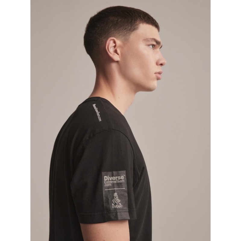 T-shirt DAKAR DKR Logo 423 czarny wyprzedaż